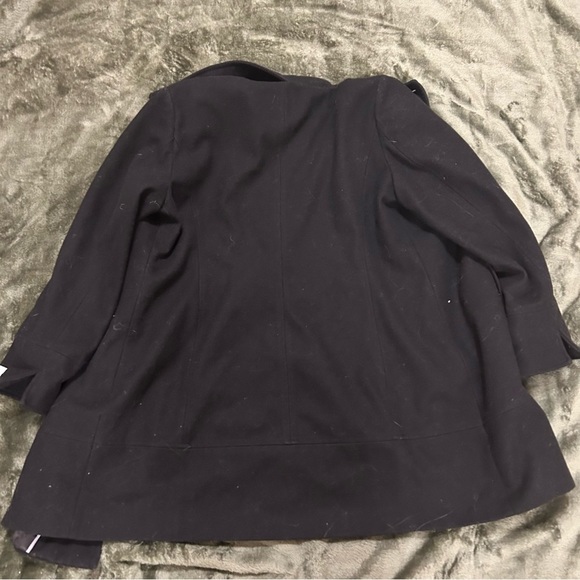 calvin klein black button down trench coat womens size XL - Picture 3 of 9